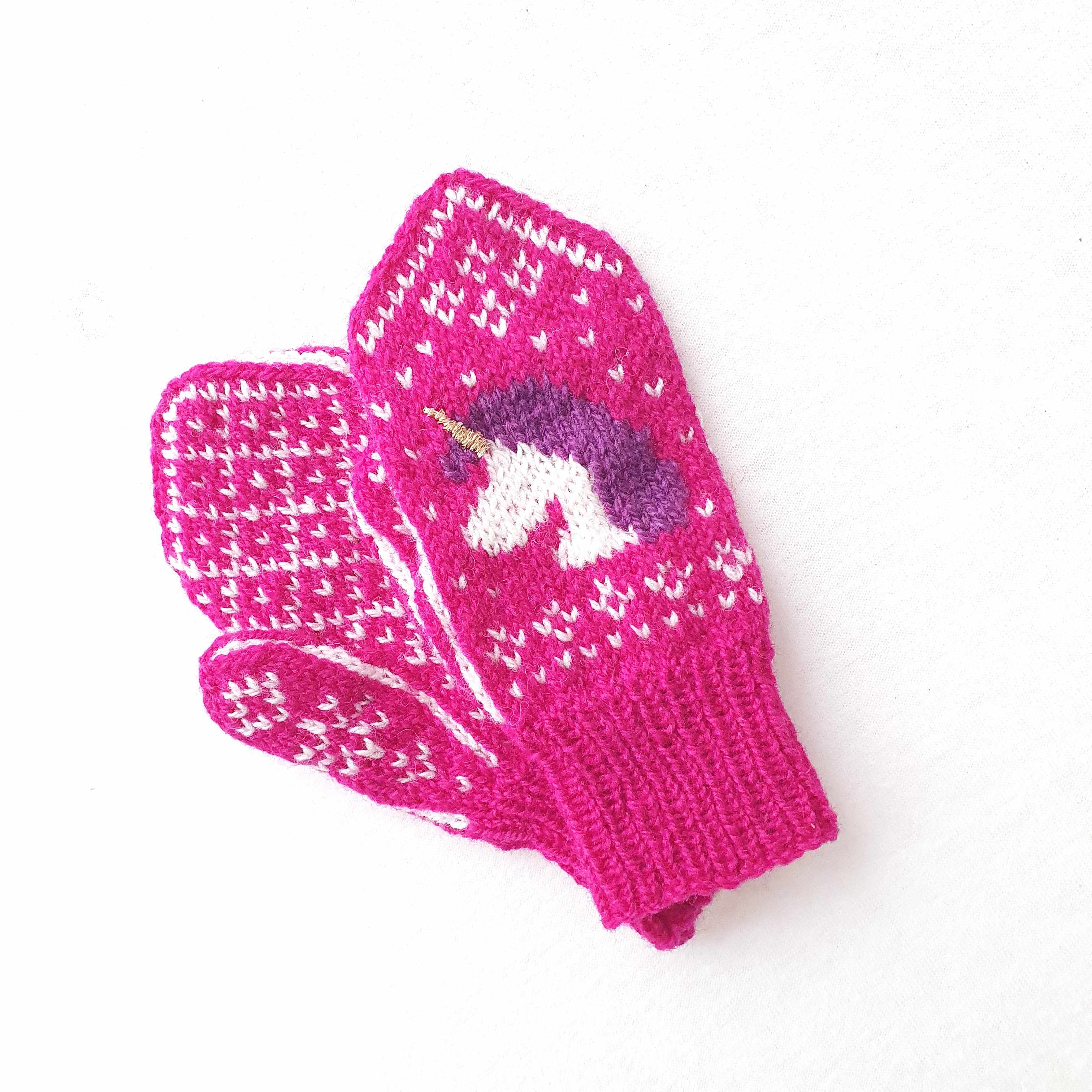 Double Unicorn barnevotter