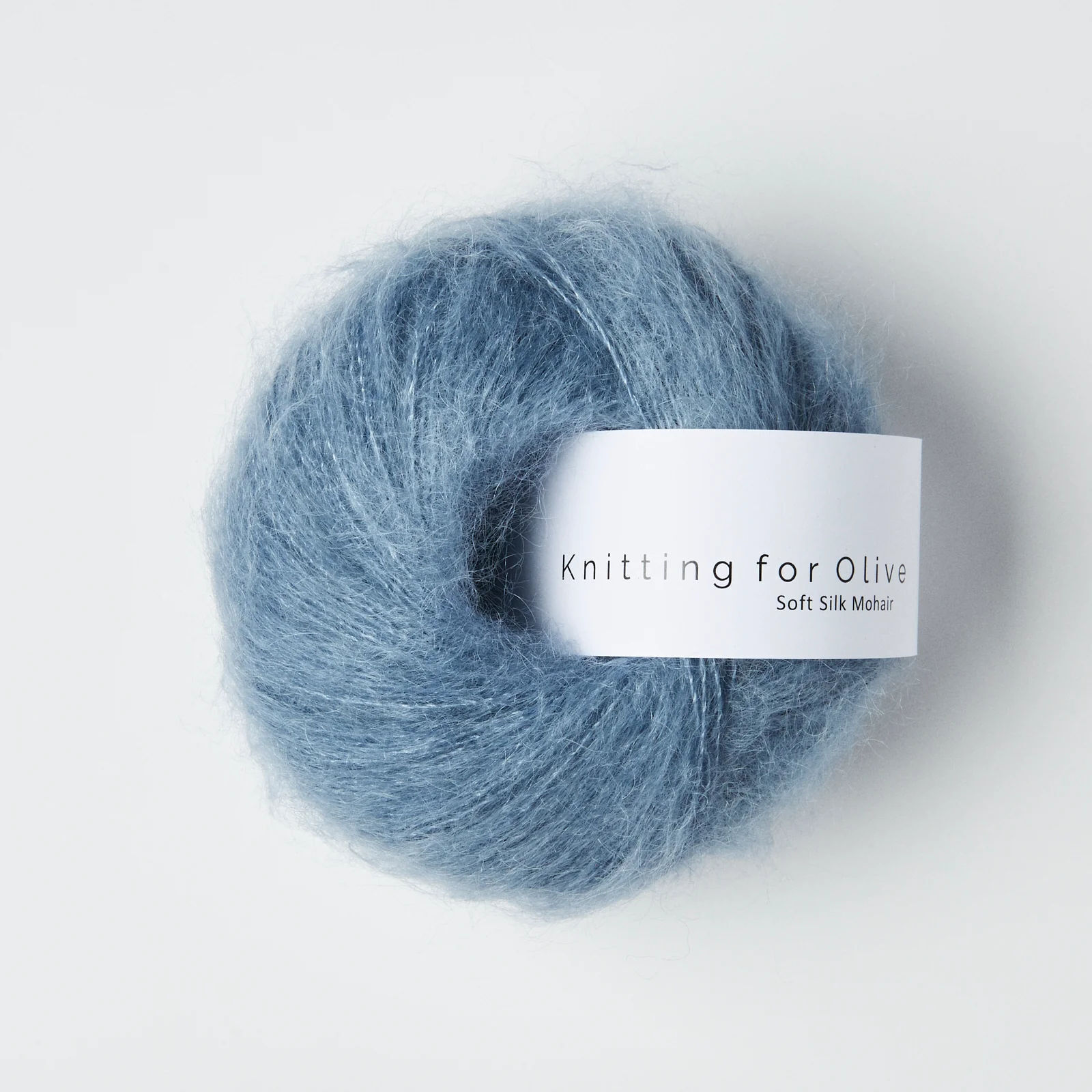 Knitting for Olive Soft Silk Mohair Støvet Dueblå