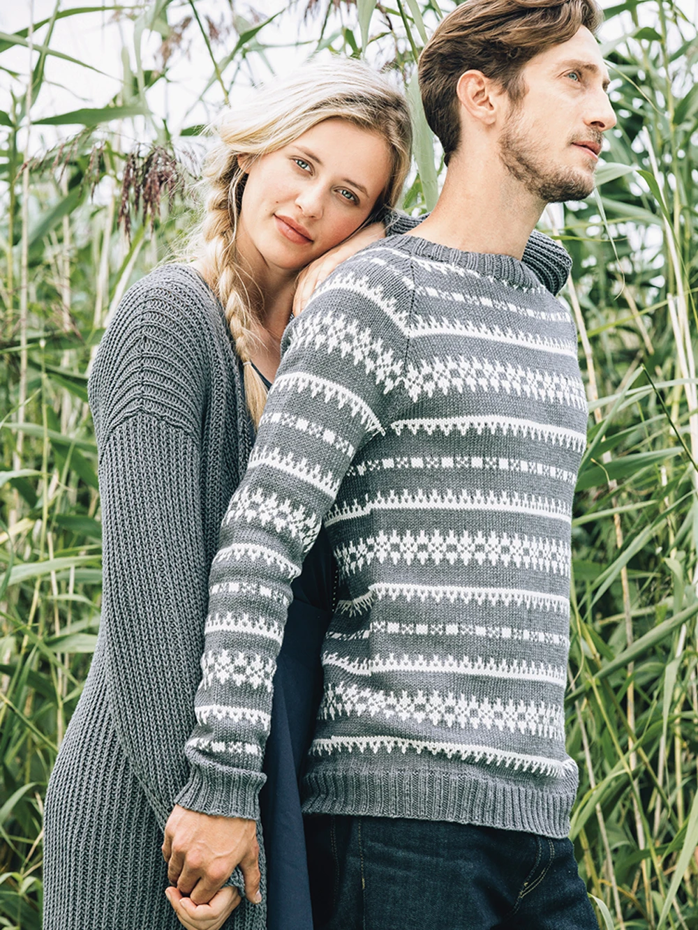 Herregenser med mønster - gratis strikkeoppskrift