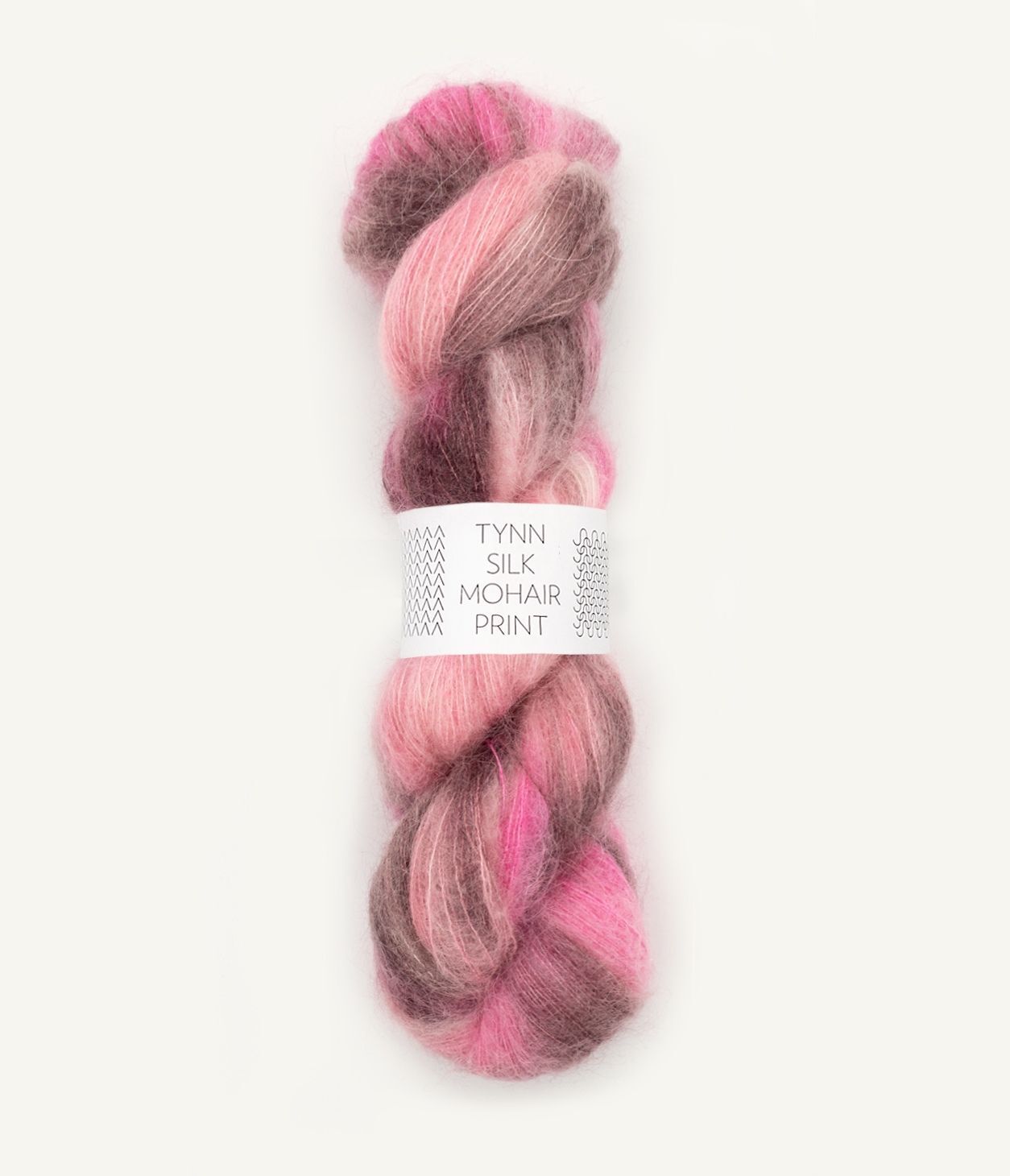 Tynn Silk Mohair Print Pink Berries 4700