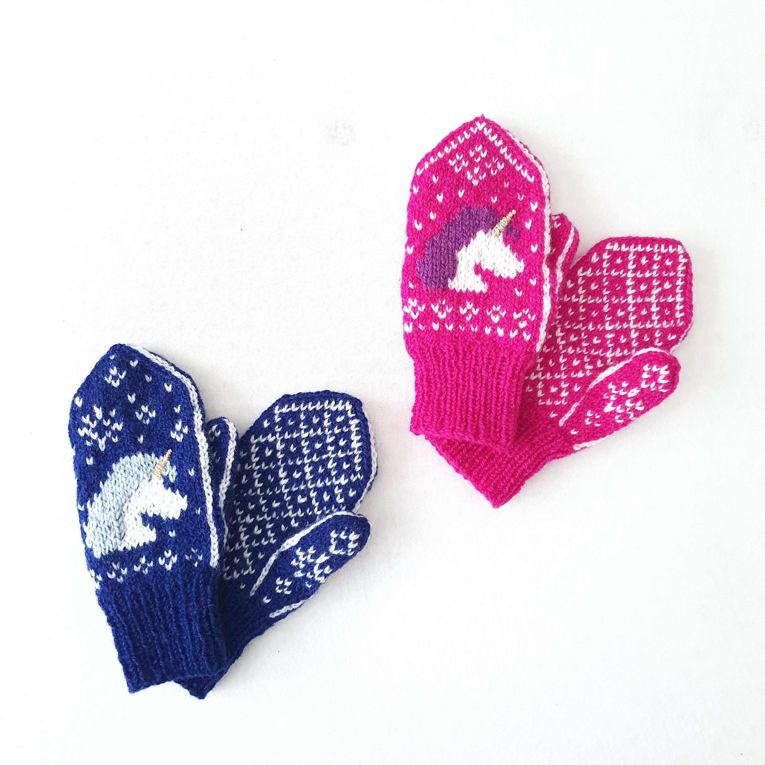 Double Unicorn barnevotter