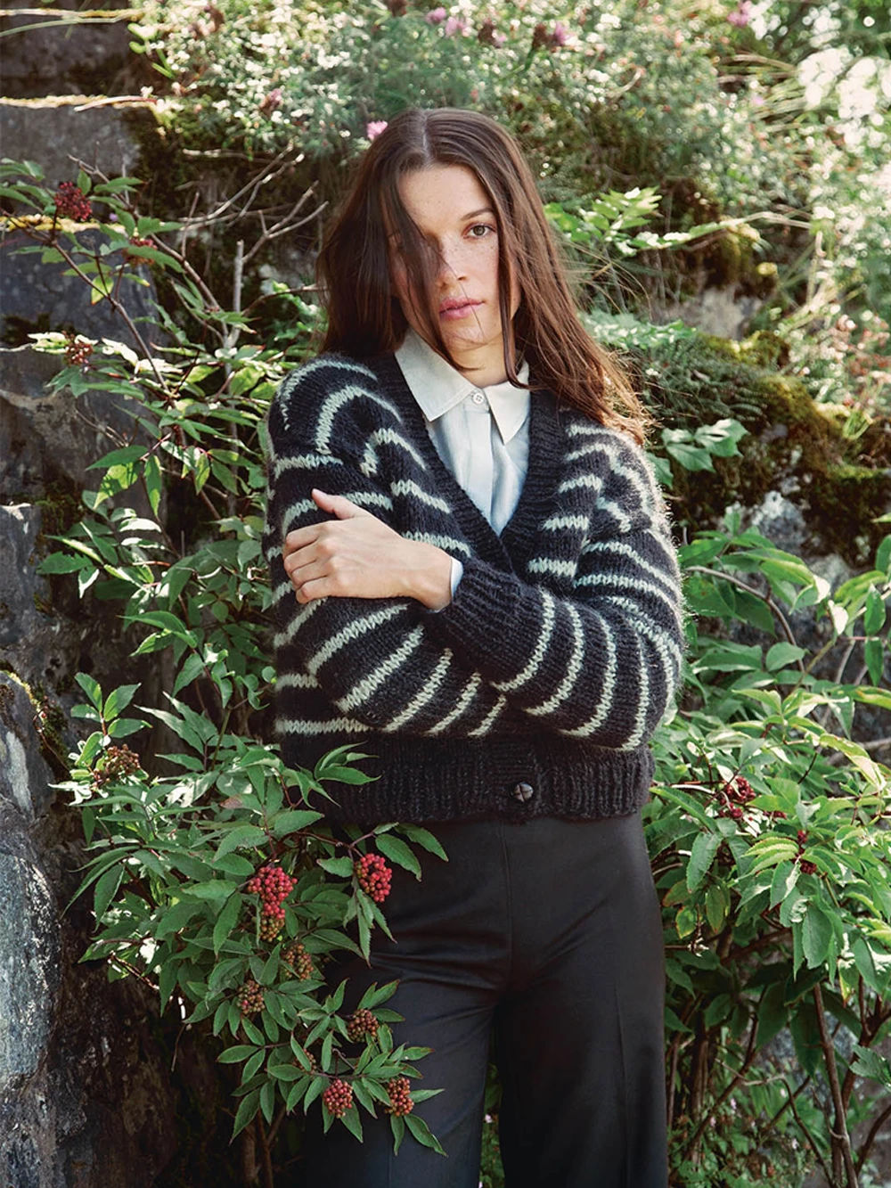 Embla Stripejakke - Gratis strikkeoppskrift