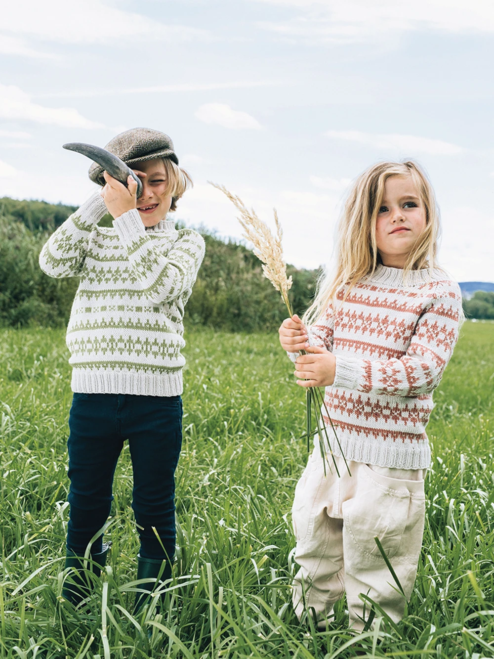 Barnegenser med mønster - gratis strikkeoppskrift Barnegenser med mønster - gratis strikkeoppskrift