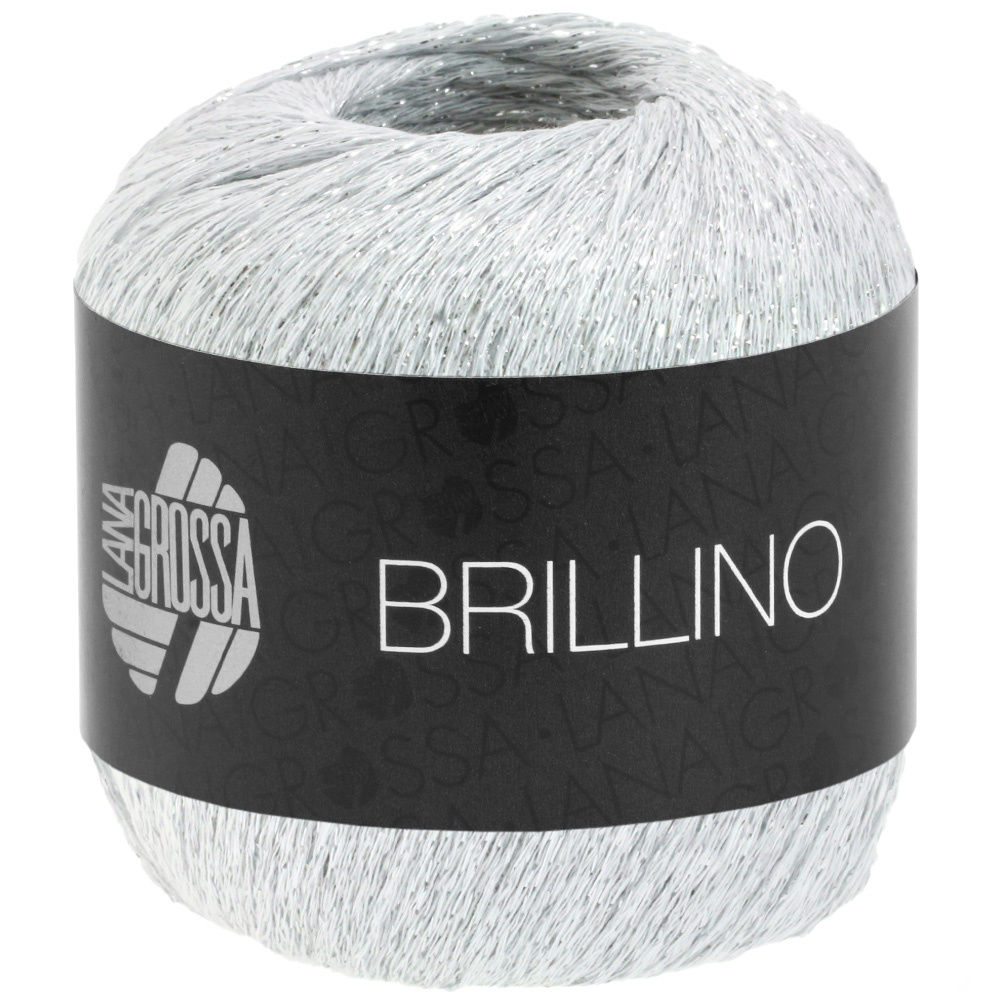 Lana Grossa Brillino Hvit/sølv 10