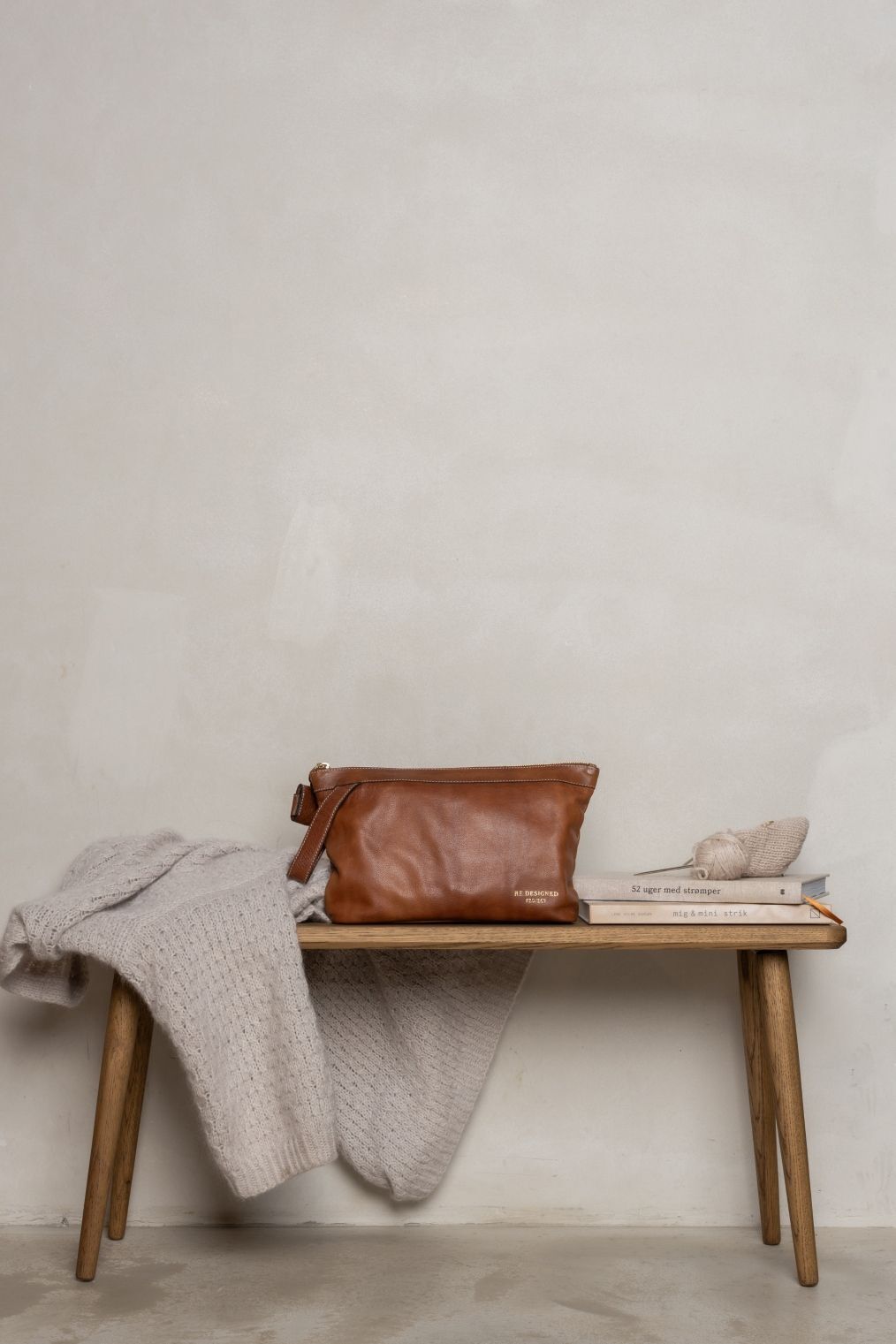 Re:designed Strikkeveske Project 13 Tan/Gold