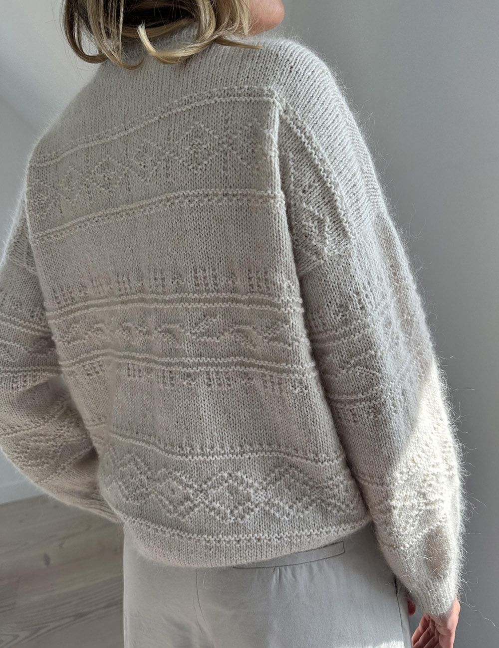 Le Knit Porcelain Damask Sweater Le Knit Porcelain Damask Sweater