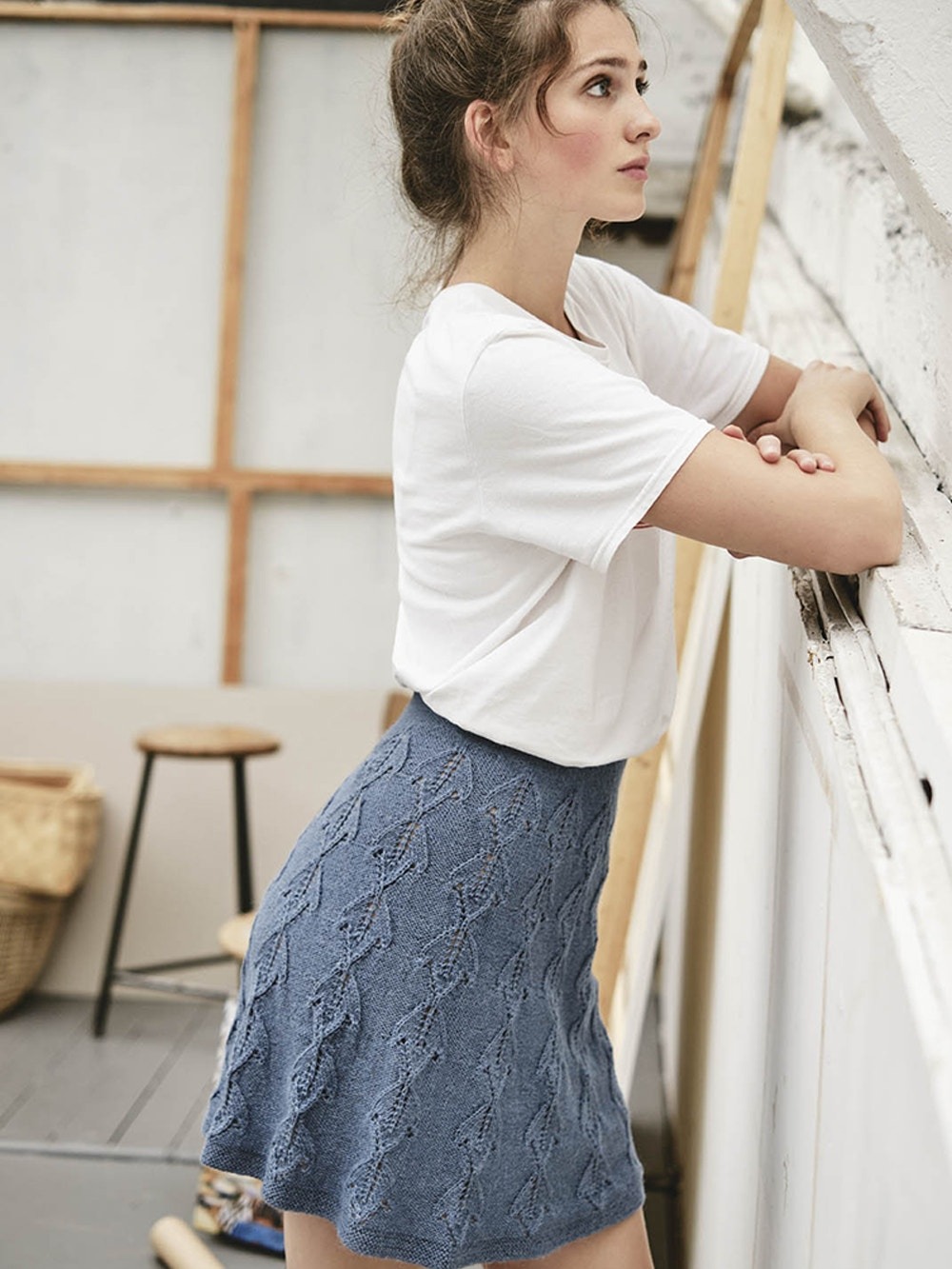 Blåklokkeskjørt gratis strikkeoppskrift Blåklokkeskjørt gratis strikkeoppskrift