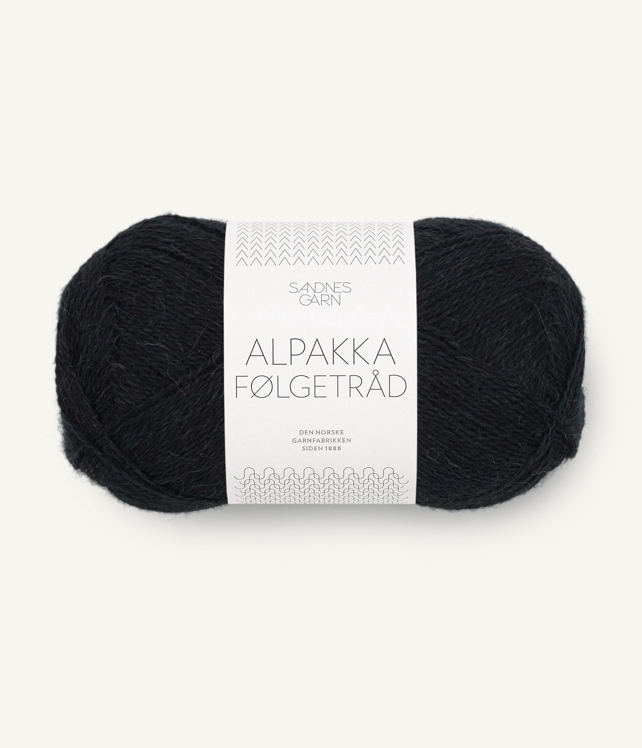 Alpakka Følgetråd 1099 Svart