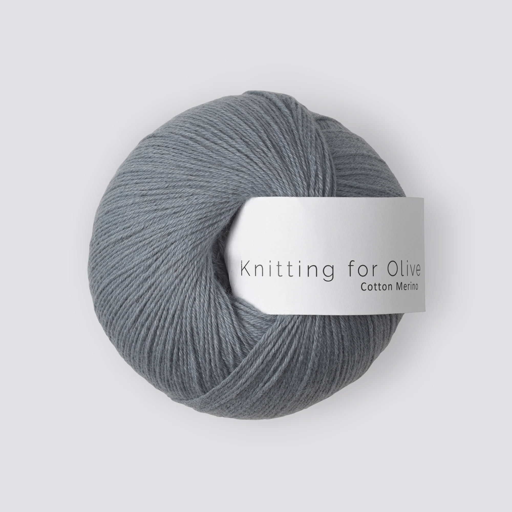 Knitting for Olive Cotton Merino Elefantblå/Elephant Blue