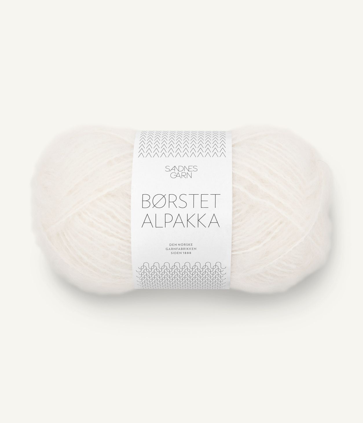 Børstet Alpakka 1001 Hvit