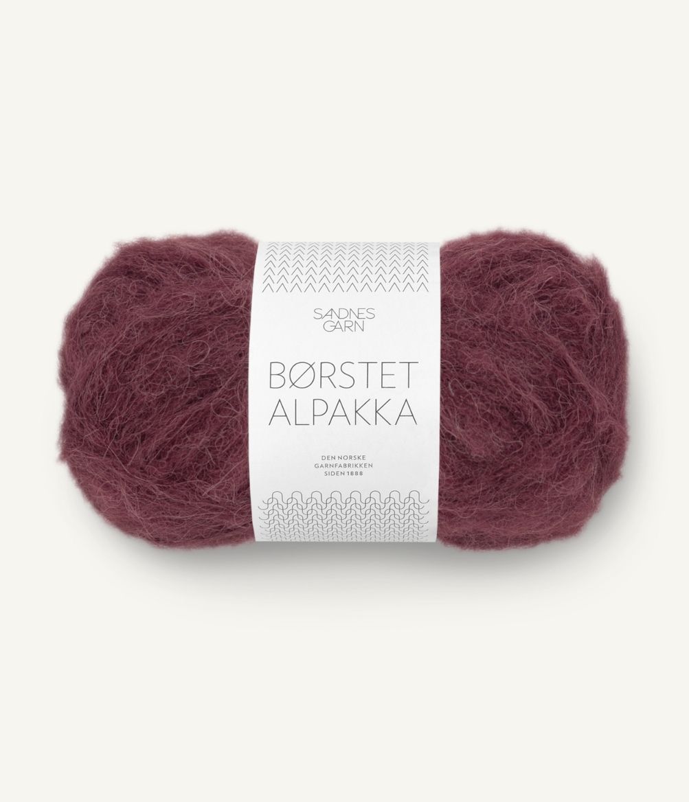 Børstet Alpakka 4372 Dyp Burgunder