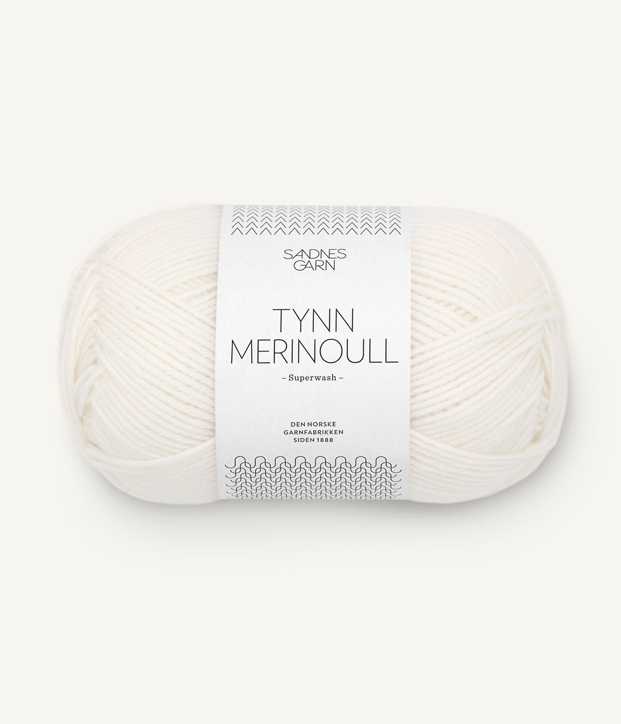 Tynn Merinoull 1001 Hvit