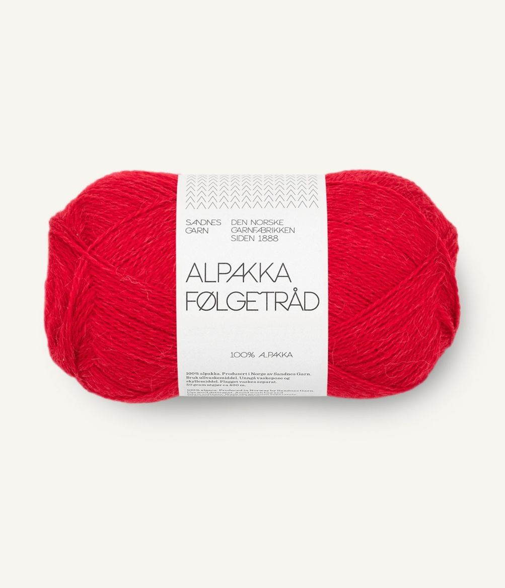 Alpakka Følgetråd 4219 Red