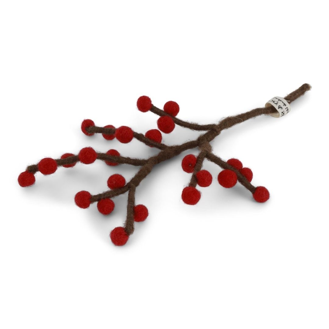 Mini Branch w/Bright Red Berries