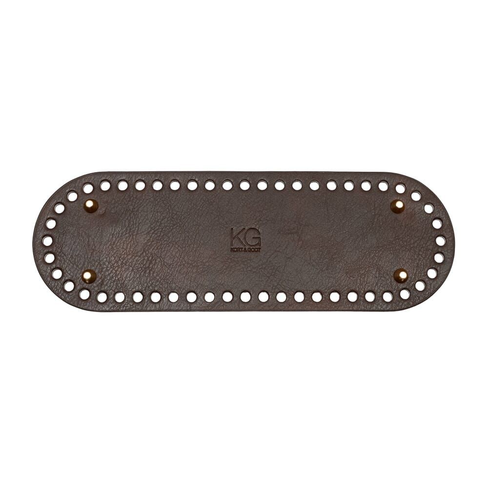 Veskebunn i PU-skinn med metallbein Brun, 30 x 10 cm Veskebunn i PU-skinn med metallbein Brun, 30 x 10 cm