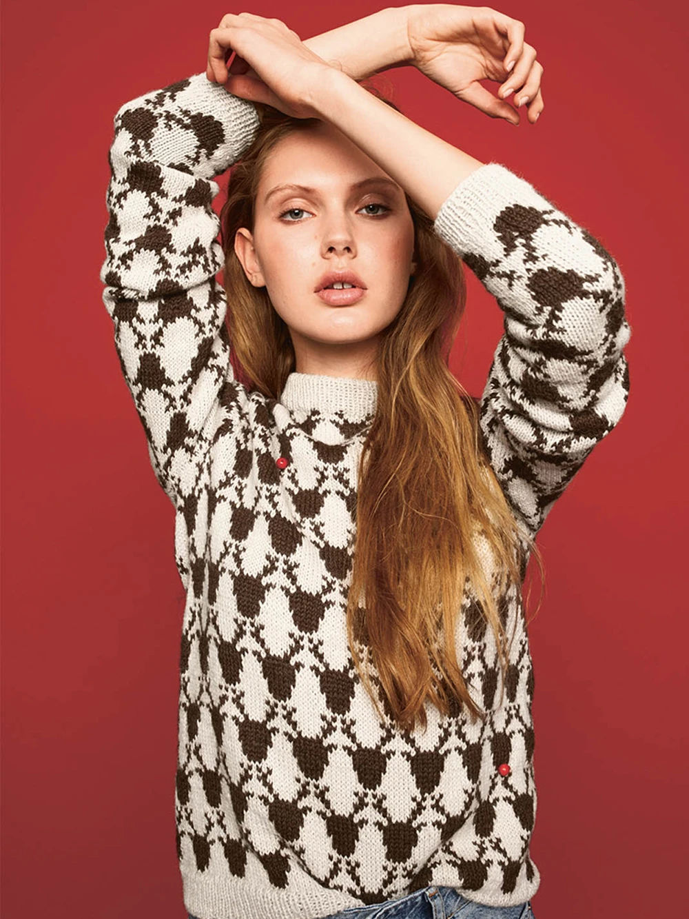 Reinsdyr Genser - Gratis strikkeoppskrift