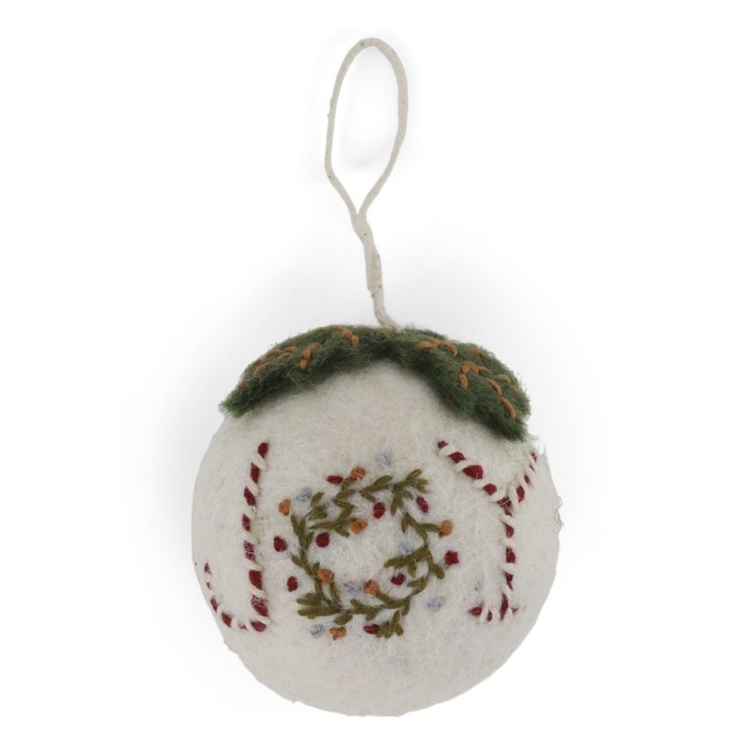 Christmas Bauble - White w/Joy