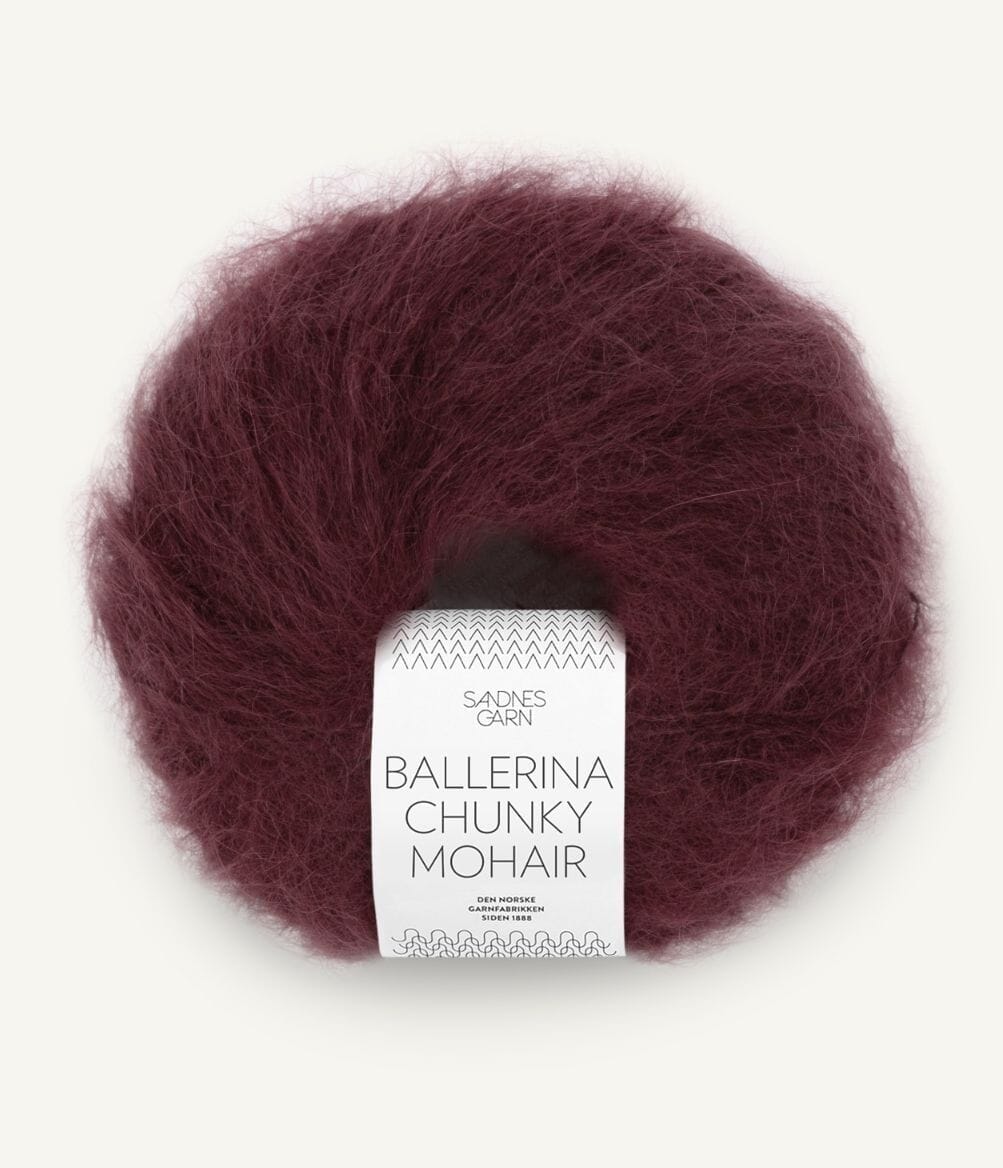 Ballerina Chunky Mohair 4372 Dyp Burgunder