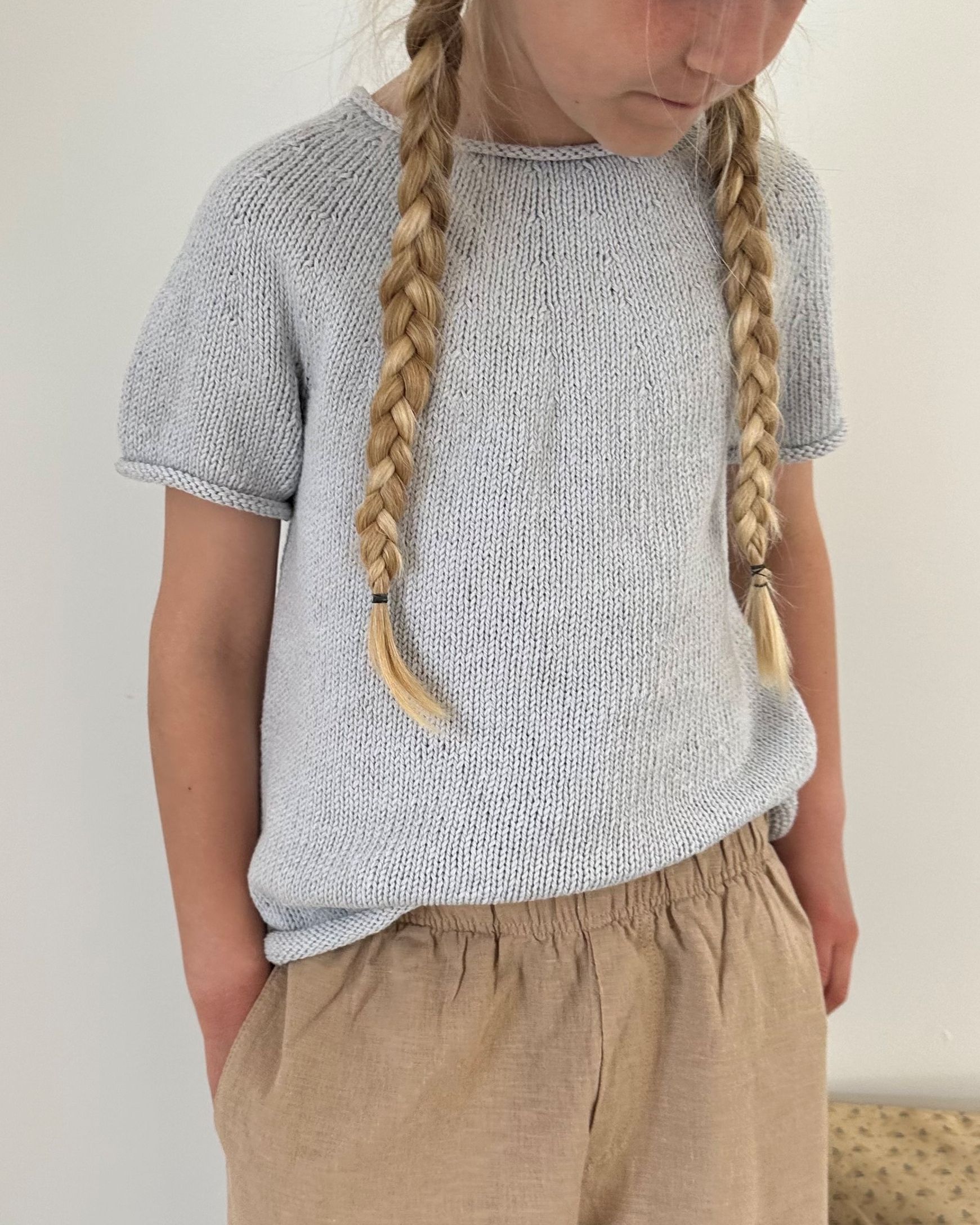 Le Knit Plain Yoke Tee 20 Junior Le Knit Plain Yoke Tee 20 Junior