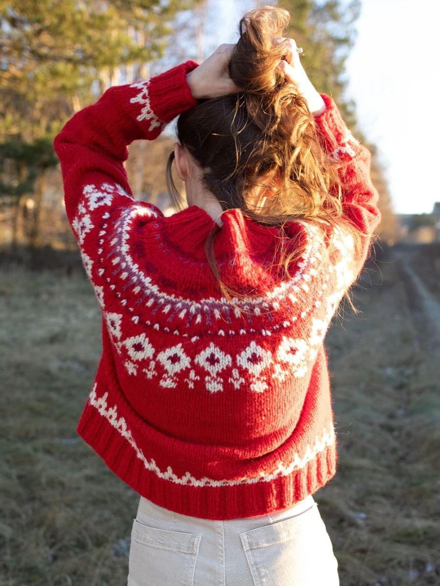 Julegrynet Damegenser - Gratis strikkeoppskrift