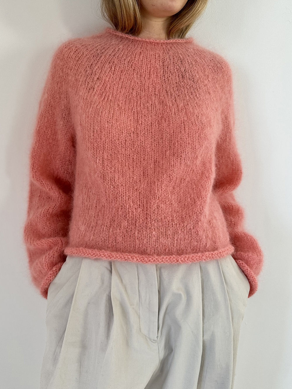 Le Knit Plain Yoke Sweater Le Knit Plain Yoke Sweater