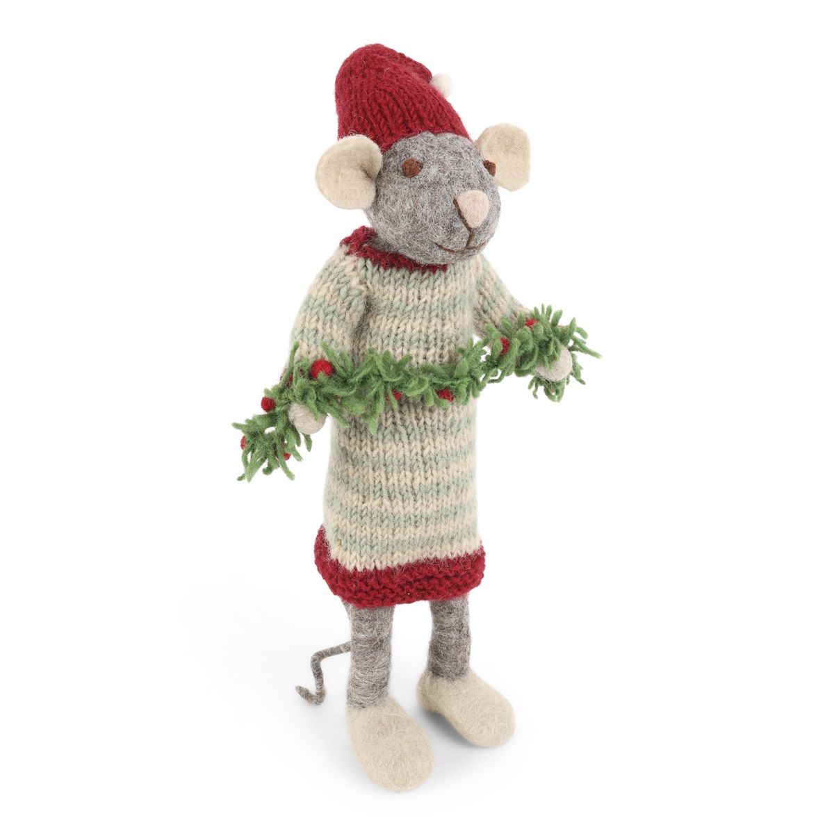 Big Grey Mouse w/Garland