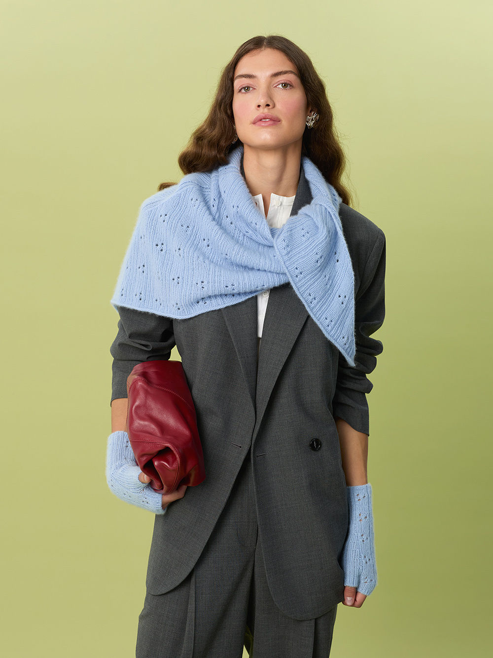Miu pointelle shawl