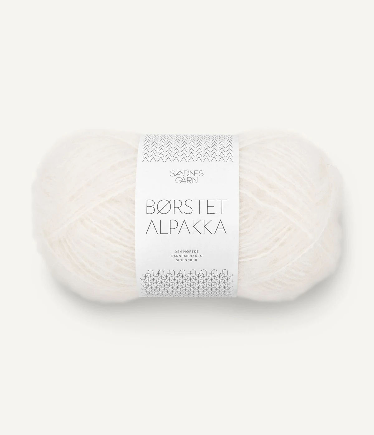Børstet Alpakka 1001 Hvit