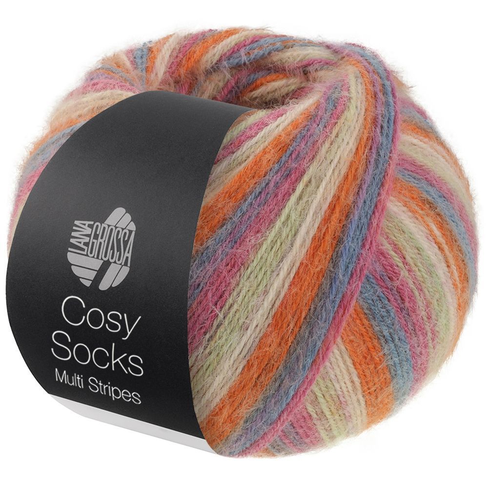 Cosy Socks – 154 Mørkegrå / Gråblå / Fuksia / Lysegrønn / Kremfarget / Oransje