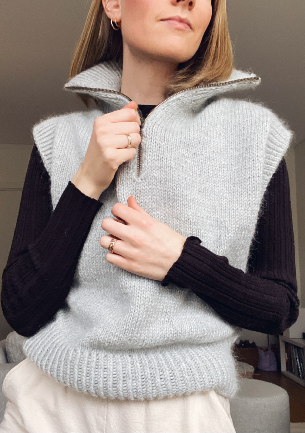 PetiteKnit Zipper Slipover