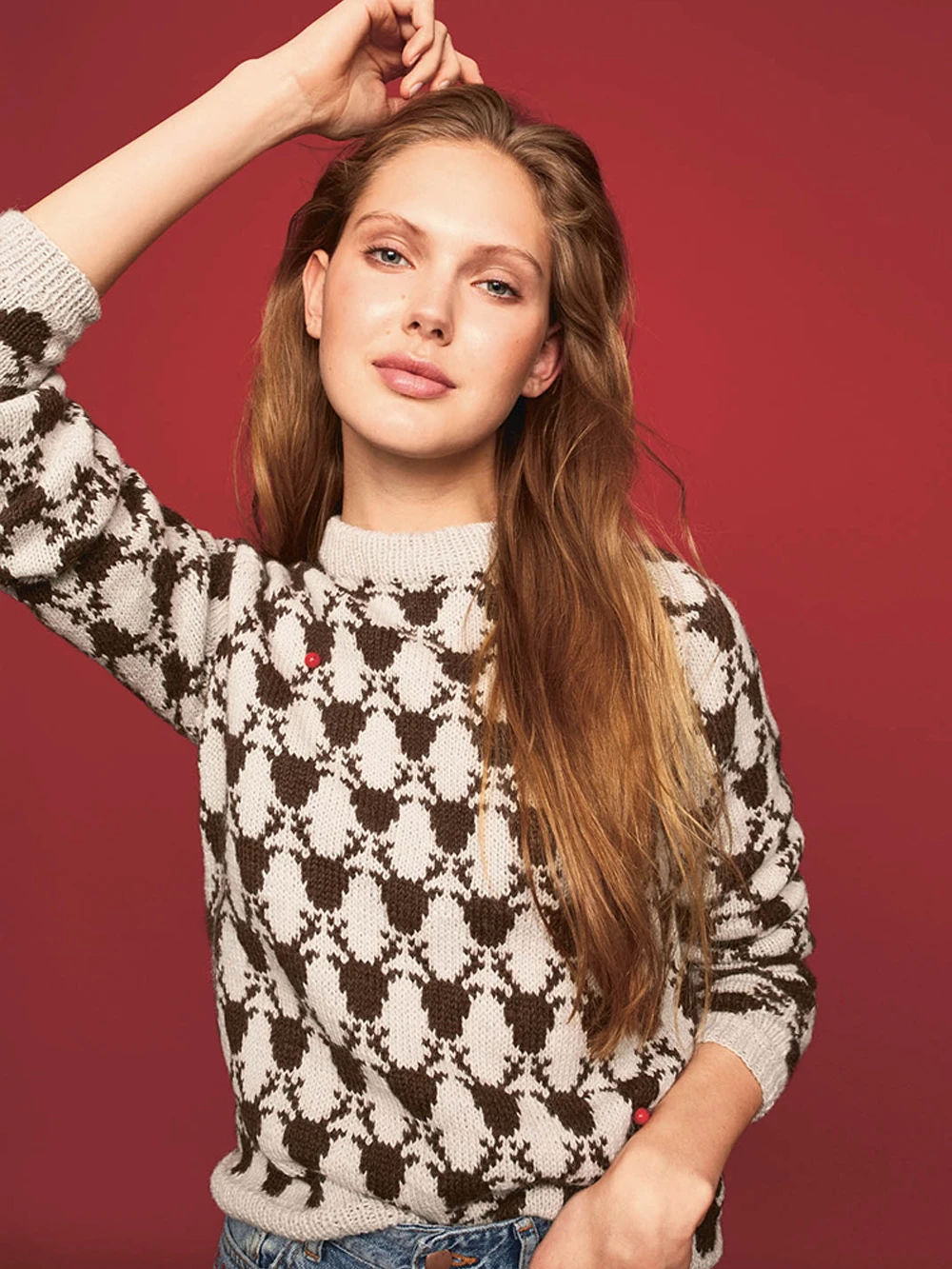 Reinsdyr Genser - Gratis strikkeoppskrift