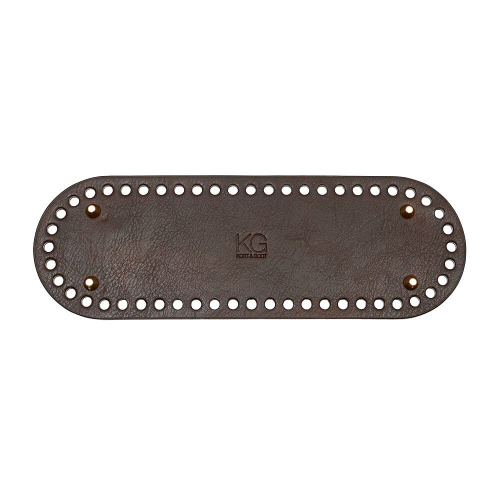 Veskebunn i PU-skinn med metallbein Brun, 30 x 10 cm | wb1026